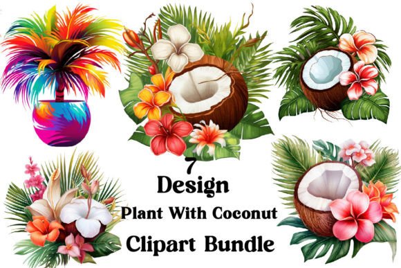 Download Plant with Coconut Sublimation Clipart - Sublimation Collection