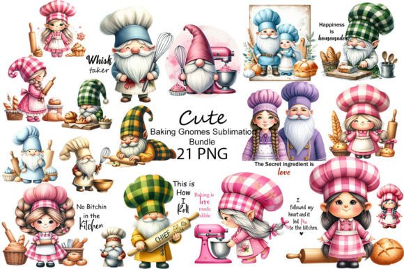 Download Cute Baking Gnomes Sublimation Bundle - Sublimation Collection