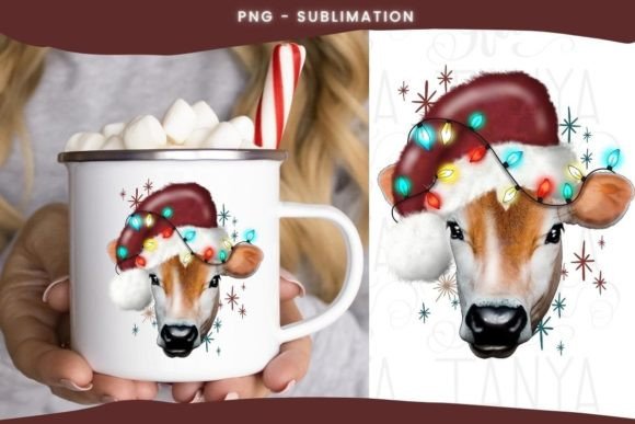 Download Christmas Cow | Sublimation Download - Sublimation Collection