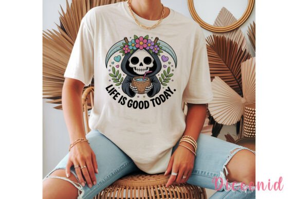 Download Cute Grim Reaper Coconut Sublimation PNG - Sublimation Collection