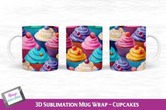 Download 3D Cupcake Mug | 3D Mug Sublimation - Sublimation Collection