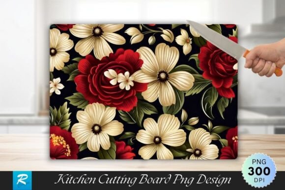 Download Flowers Cutting Board Sublimation Design - Sublimation Collection