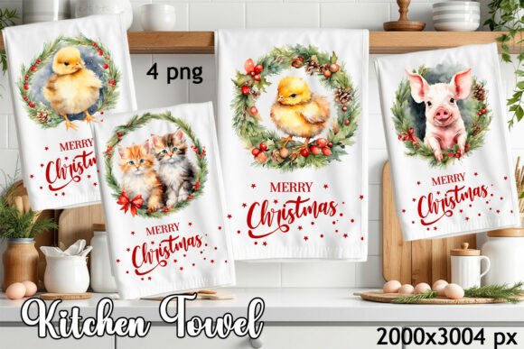 Download Cozy Christmas Kitchen Towel Sublimation - Sublimation Collection
