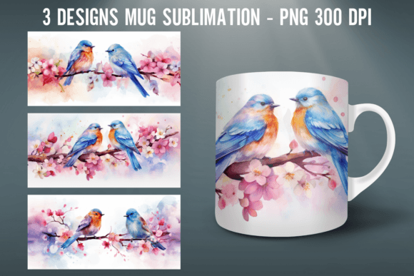 Download Bird Mug Wrap Sublimation Designs - Sublimation Collection