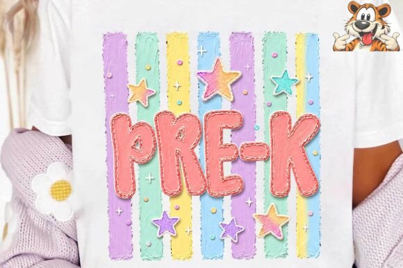 Download Pre-K Rainbow Stripes Sublimation PNG - Sublimation Collection