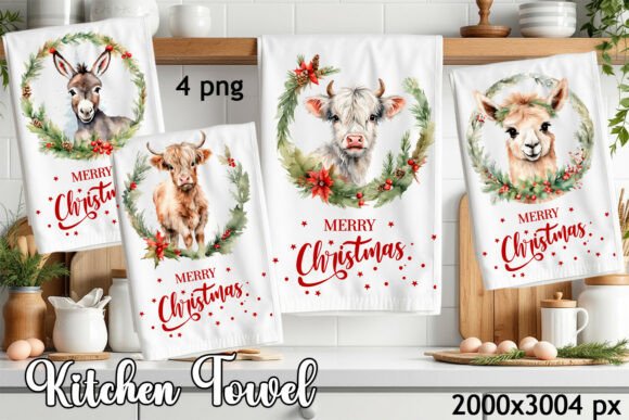 Download Cozy Christmas Kitchen Towel Sublimation - Sublimation Collection