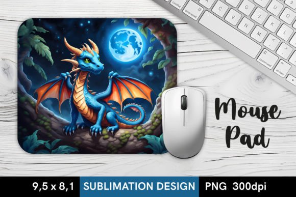 Download Cute Night Dragon, MousePad Sublimation - Sublimation Collection