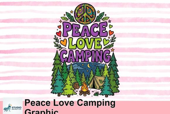 Download Peace Love Camping Graphic - Graphic Collection