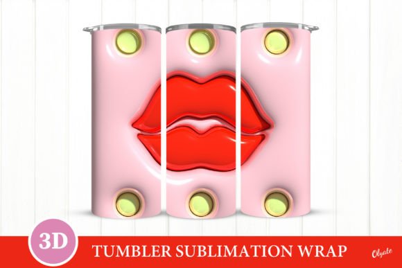Download 3D Puff Lips Sublimation Tumbler. 3D Tum - Sublimation Collection