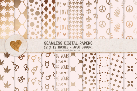 Download Bronze Gradient Paper Patterns - Bronze Collection