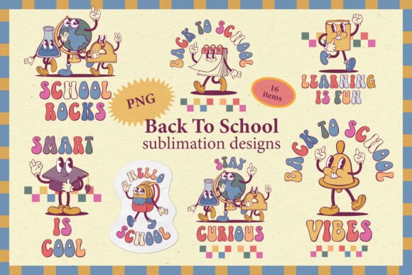 Download Groovy School Sublimation Designs - Sublimation Collection