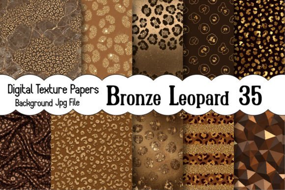 Download Bronze Leopard Digital Paper - Bronze Collection