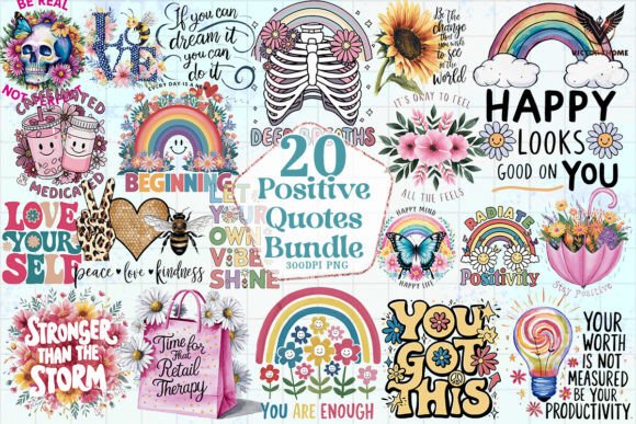 Download Positive Quotes Bundle Sublimation - Sublimation Collection
