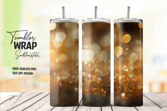 Download Bronze Sparkle Background Tumbler Wrap - Bronze Collection