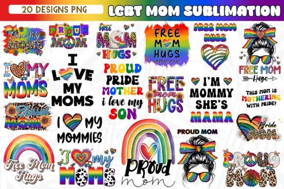 Download LGBT Mom Sublimation Bundle - Sublimation Collection