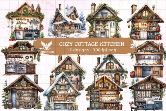 Download Cozy Cottage Kitchen Sublimation Clipart - Sublimation Collection