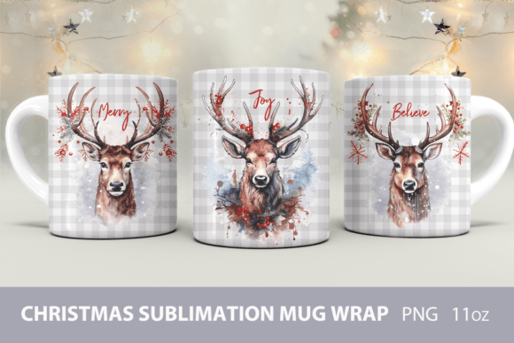 Download Christmas Mug Wrap, Sublimation Mug Wrap - Sublimation Collection