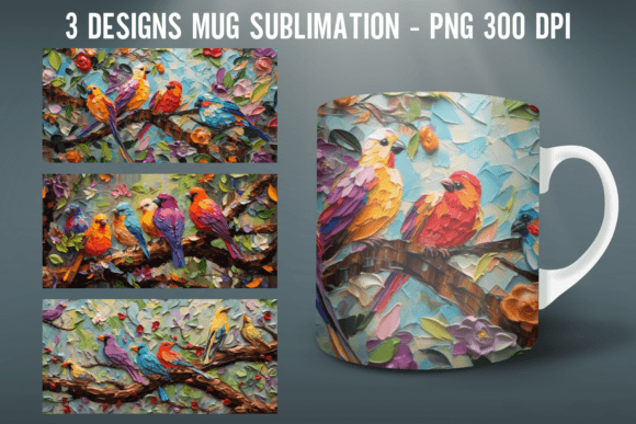 Download Eden Bird Mug Wrap Sublimation Designs - Sublimation Collection