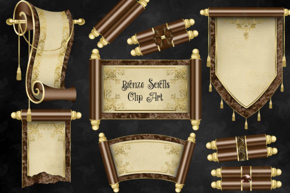 Download Bronze Scrolls Clipart - Bronze Collection