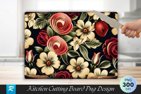 Download Flowers Cutting Board Sublimation Design - Sublimation Collection