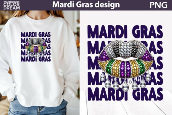 Download Mardi Gras Lips Sublimation - Sublimation Collection