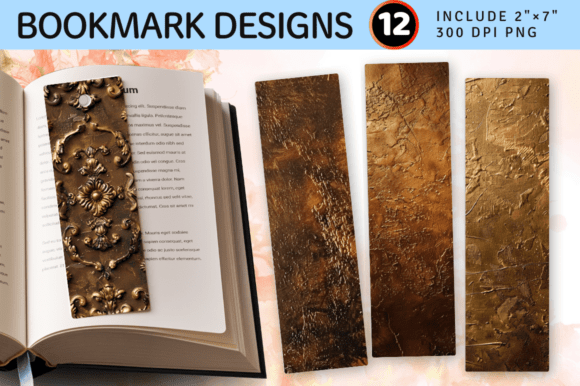 Download Luxury Bronze PNG Bookmark Design - Bronze Collection