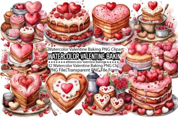 Download Watercolor Valentine Baking Sublimation - Sublimation Collection