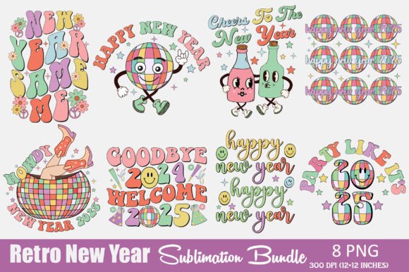 Download New Year Sublimation Design Bundle - Sublimation Collection