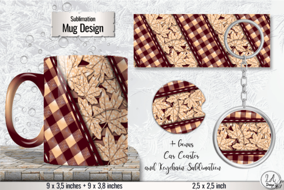 Download Fall Mug Wrap. Buffalo Plaid Sublimation - Sublimation Collection