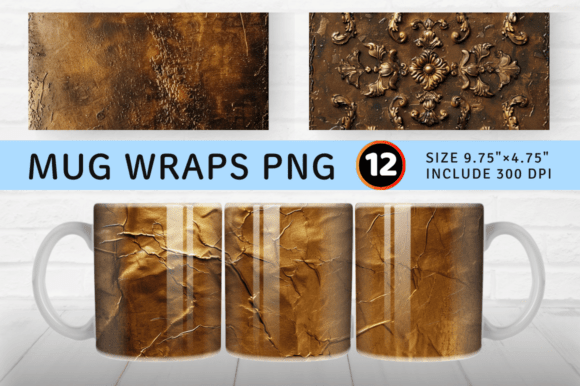 Download Luxury Bronze Mug Wrap Sublimation Desig - Sublimation Collection