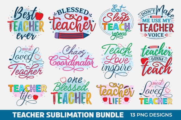 Download Teacher Sublimation Bundle - Sublimation Collection
