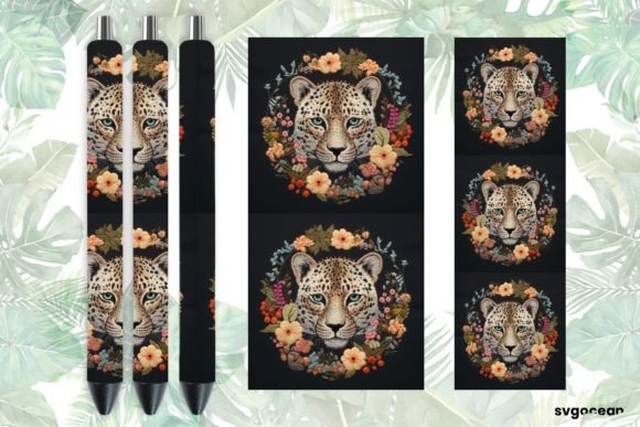Download Embroidery Leopard Pen Wraps Sublimation - Sublimation Collection