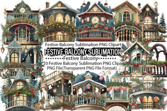 Download Festive Balcony Sublimation Bundle - Sublimation Collection