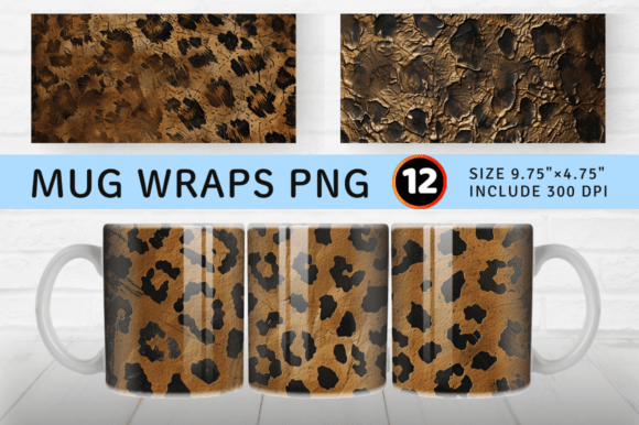 Download Bronze Leopard Mug Wrap Sublimation Desi - Sublimation Collection