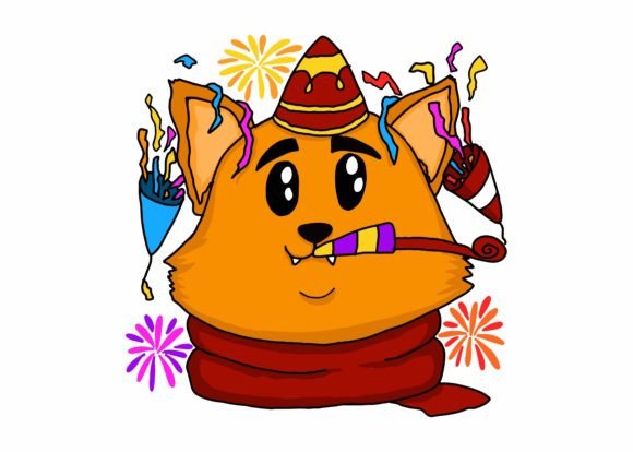 Download Cat Celebrating New Year Sublimation - Sublimation Collection