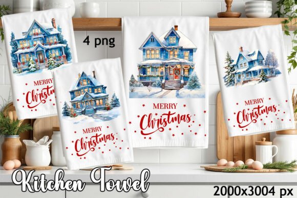 Download Cozy Christmas Kitchen Towel Sublimation - Sublimation Collection