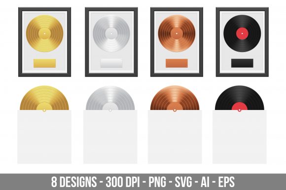 Download Gold, Silver and Bronze Vinyl Record - Premium Resources