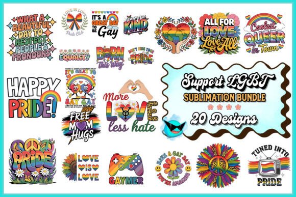 Download Support LGBT Sublimation Bundle - Sublimation Collection