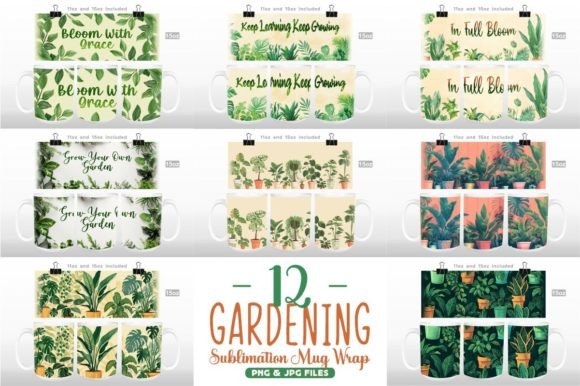 Download Gardening Sublimation Mug Wrap Bundle - Sublimation Collection