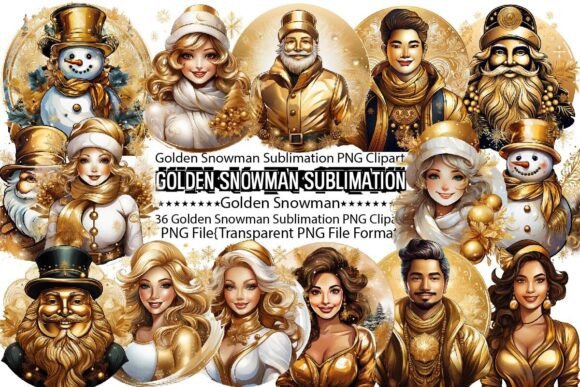 Download Golden Snowman Sublimation Bundle - Sublimation Collection