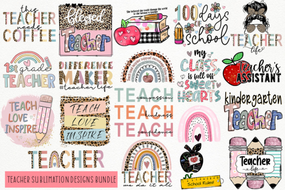 Download Teacher Sublimation Designs Bundle - Sublimation Collection