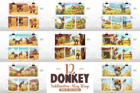 Download Donkey Sublimation Mug Wrap Bundle - Sublimation Collection