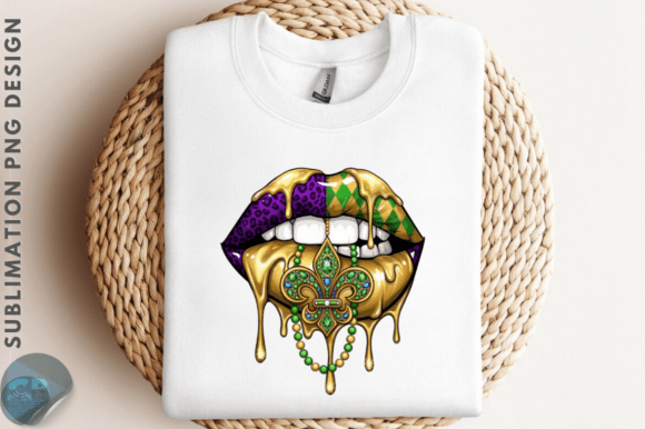 Download Mardi Gras Dripping Lips Sublimation PNG - Sublimation Collection