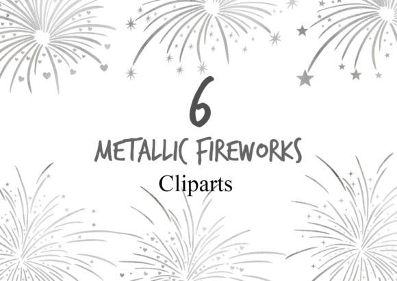 Download Silver New Year Fireworks Graphic - Graphic Collection