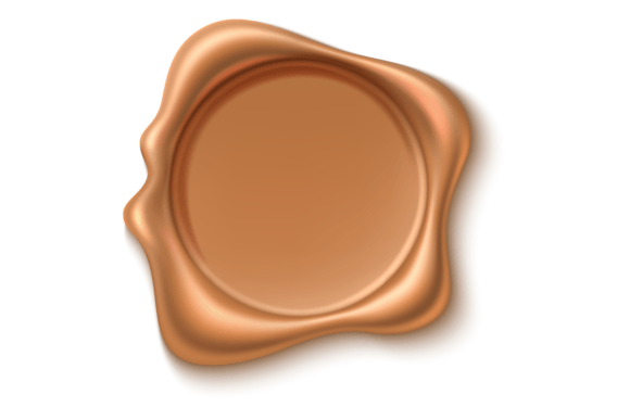 Download Bronze Wax Stamp. Realistic Shiny Signat - Bronze Collection