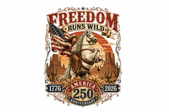 Download Patriotic Cowgirl Horse Sublimation PNG - Sublimation Collection