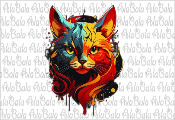 Download Watercolor Cat Png, Sublimation Graphics - Graphic Collection