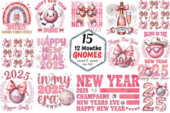 Download Pink Coquette Happy New Year Sublimation - Sublimation Collection