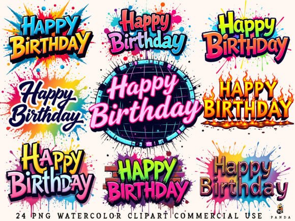 Download Happy Birthday Png Bundle Sublimation - Sublimation Collection