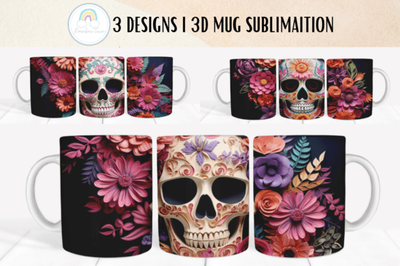 Download Day of the Dead 3D Mug Sublimation - Sublimation Collection